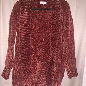 Grace and Lace Chenille Cardi